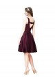 Online Classic Cocktail Knee Length Satin Bridesmaid Dress / Prom Dress with V Back and Bow Detail UK