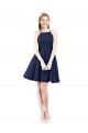 Online Halter Neck Short Knee Length Satin Cocktail Bridesmaid Dress UK