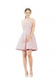 Online Short Knee Length Sweetheart Satin Cocktail Bridesmaid Dress UK
