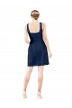 Online V-Neck A-Line Satin Cocktail Bridesmaid Dress with Pockets UK