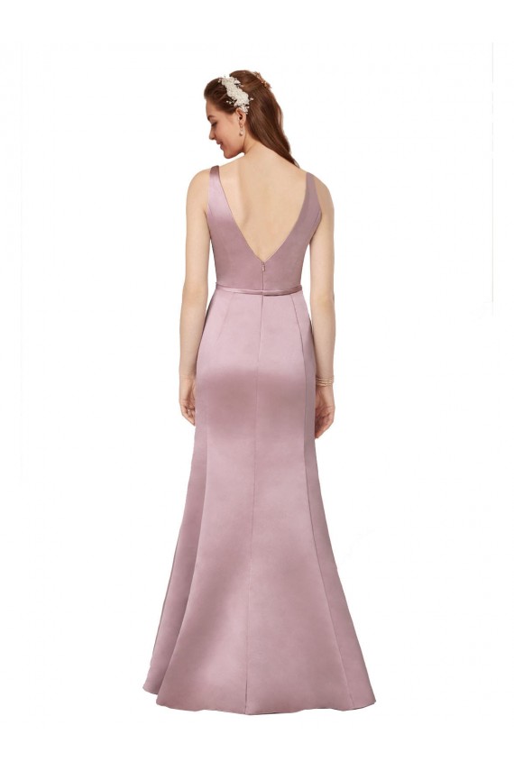Online Sexy Formal Satin Bridesmaid Dress / Prom Dress with Side Cutouts UK