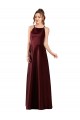 Online Sleek Satin Bridesmaids Dress with Pockets UK