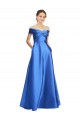 Online Sleeveless Off the Shoulder Ball Gown Formal Satin Bridesmaid Dress / Prom Dress UK