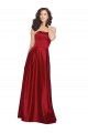 Online Strapless Satin Bridesmaids Dress with Beaded Pocket and Soft Pleating UK