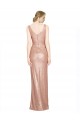 Online Draped V-Neck Striking Sheath Floor Length Formal Sequin Bridesmaid Dress / Prom Dress UK