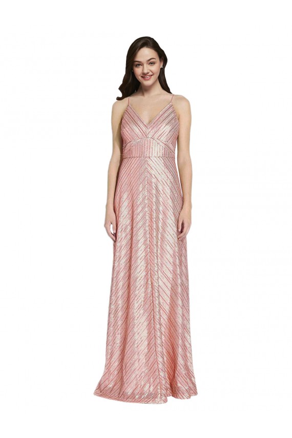 Online High Neck Low Back Sparkling Formal Sequin Bridesmaid Dress / Prom Dress UK