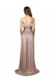 Online Strapless Scoop Neck Off the Shoulder Long Formal Sequin Bridesmaid Dress / Prom Dress with High Slit UK