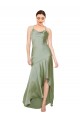 Online Formal Silky Satin Bridesmaid Dress / Prom Dress with Bias Cut Skirt UK