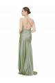 Online Formal Silky Satin Bridesmaid Dress / Prom Dress with Bias Cut Skirt UK
