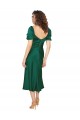 Online Ruched Sleeve Formal Silky Satin Bridesmaid Dress / Prom Dress UK