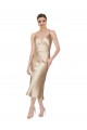 Online Empire Waist Formal Silky Satin Cocktail Midi Bridesmaid Dress / Prom Dress UK
