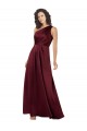 Online One Shoulder Formal Silky Satin Bridesmaid Dress / Prom Dress with Subtle Pleats UK