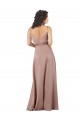 Online Subtle V-Neckline Formal Silky Satin Bridesmaid Dress with Front Button Detail UK