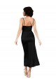 Online Cowl Neck Formal Tea-Length Short Silky Satin Bridesmaid Dress / Cocktail Prom Dress with Skirt Slit UK