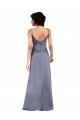 Online Full Length V-Neckline Formal Silky Satin Bridesmaid Dress / Prom Dress with Spaghetti Straps UK