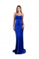 Online Open Back Cowl Neck Long Formal Silky Satin Bridesmaid Dress / Prom Dress UK