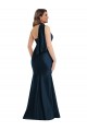 Online Scarf Neck One Shoulder Formal Silky Satin Mermaid Bridesmaid Dress / Prom Dress with Front Slit UK