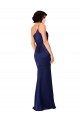Online One Shoulder Formal Silky Satin Bridesmaid Dress / Prom Dress with Skirt Slit UK