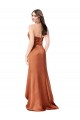 Online Faux-Wrap Skirt Formal Silky Satin Bridesmaid Dress / Prom Dress UK