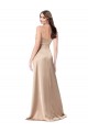 Online Formal Silky Satin Bridesmaid Dress / Prom Dress with Draped Surplice Bodice UK