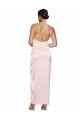 Online One Shoulder Full Length Long Silky Satin Bridesmaid Dress / Prom Dress with Thigh Split UK