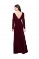 Online Long Sleeves Spandex Bridesmaid Gown with Front Slit UK