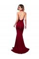 Online Halter Mermaid Plunge V-Neckline Open Back Bow Tie Formal Spandex Bridesmaid Dress / Prom Dress UK