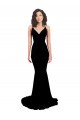 Online Fishtail Shaped V-Neck Open Back Formal Spandex Bridesmaid Dress / Prom Dress UK