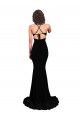 Online Fishtail Shaped V-Neck Open Back Formal Spandex Bridesmaid Dress / Prom Dress UK