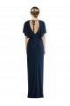 Online Open Back Short Sleeves Draped Tulip Skirt Maxi Spandex Bridesmaid Dress / Prom Dress UK