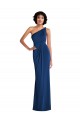 Online Grecian Inspired One Shoulder Twist Draped Maxi Spandex Bridesmaid Dress / Prom Dress UK
