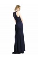 Online High Neck Sheath Long Crepe Bridesmaid Dress / Prom Dress UK