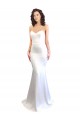 Online Sweetheart Strapless High Neck Long Formal Crepe Bridesmaid Dress / Prom Dress UK