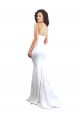 Online Sweetheart Strapless High Neck Long Formal Crepe Bridesmaid Dress / Prom Dress UK