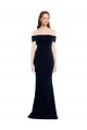 Online Off the Shoulder Fitted Formal Crepe Bridesmaid Dress / Prom Dress with Back Cut Out UK