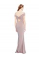 Online Knotted Off the Shoulder Formal Crepe Bridesmaid Dress / Prom Dress with Cut-Out Back UK