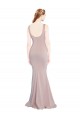 Online Sleeveless Scoop Neck Fully Lined Formal Crepe Bridesmaid Dress / Prom Dress UK