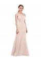 Online Deep V-Neck and Back Long Formal Crepe Bridesmaid Dress / Prom Dress UK