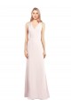Online V-Neck Keyhole Back Crepe Trumpet Bridesmaid Dress / Prom Dress UK