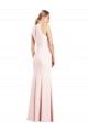 Online V-Neck Keyhole Back Crepe Trumpet Bridesmaid Dress / Prom Dress UK