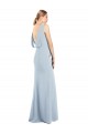 Online Draped Backless Crepe Bridesmaid Dress / Prom Dress with Pockets UK
