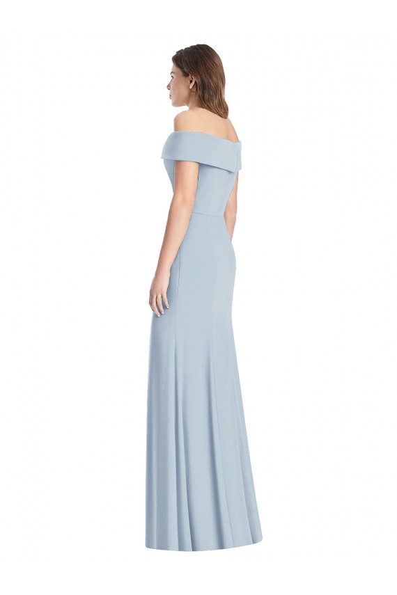 Online Cuffed Off the Shoulder Long Trumpet Bridesmaid Dress / Prom Dress UK
