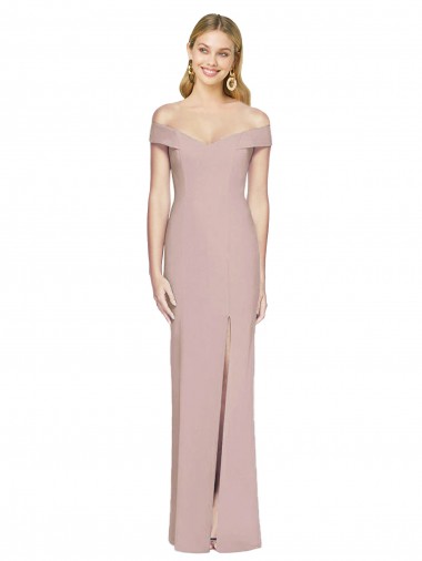 Online Off the Shoulder Criss Cross Back Trumpet Bridesmaid Dress / Prom Dress UK