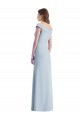 Online Romantic Off the Shoulder Long Maxi Bridesmaid Dress with Side Slit UK