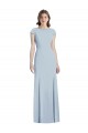 Online Bateau Neck Cap Sleeves Open Back Trumpet Bridesmaid Dress / Prom Dress UK