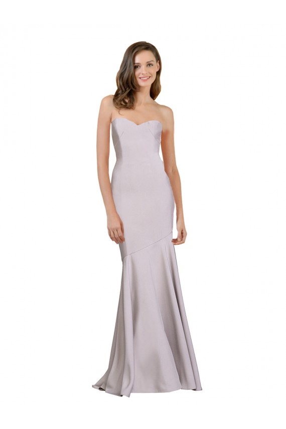 Online Crepe Mermaid Bridesmaid Dress / Prom Dress with Low Back UK