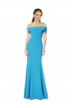 Online Off the Shoulder Formal Crepe Bridesmaid Dress / Prom Dress with Fitted Silhouette UK