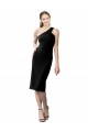 Online One Shoulder Short Formal Crepe Cocktail Length Bridesmaid Dress / Prom Homecoming Dress UK
