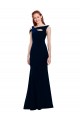 Online Sleeveless Formal Crepe Mermaid Bridesmaid Dress / Prom Dress with Side Slit UK