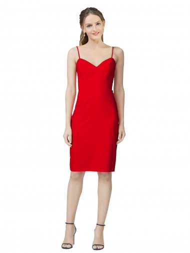Online Sleeveless Sheath Sweetheart Neckline Formal Crepe Bridesmaid Dress / Prom Homecoming Dress UK